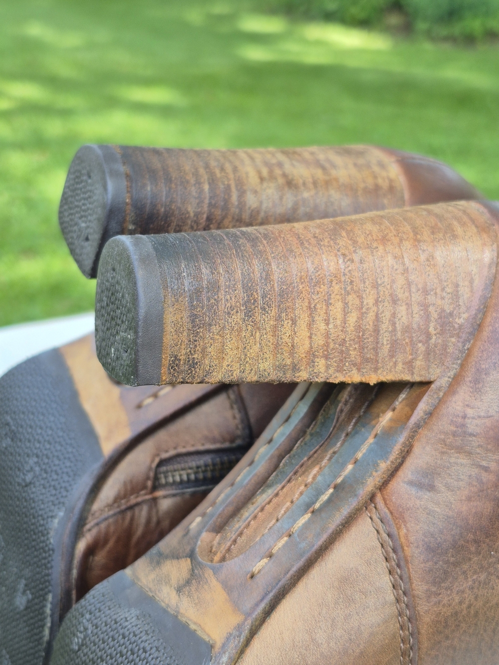 VINTAGE Frye Villager Lace Antique Gold Boots-7.5 - Picture 10 of 16
